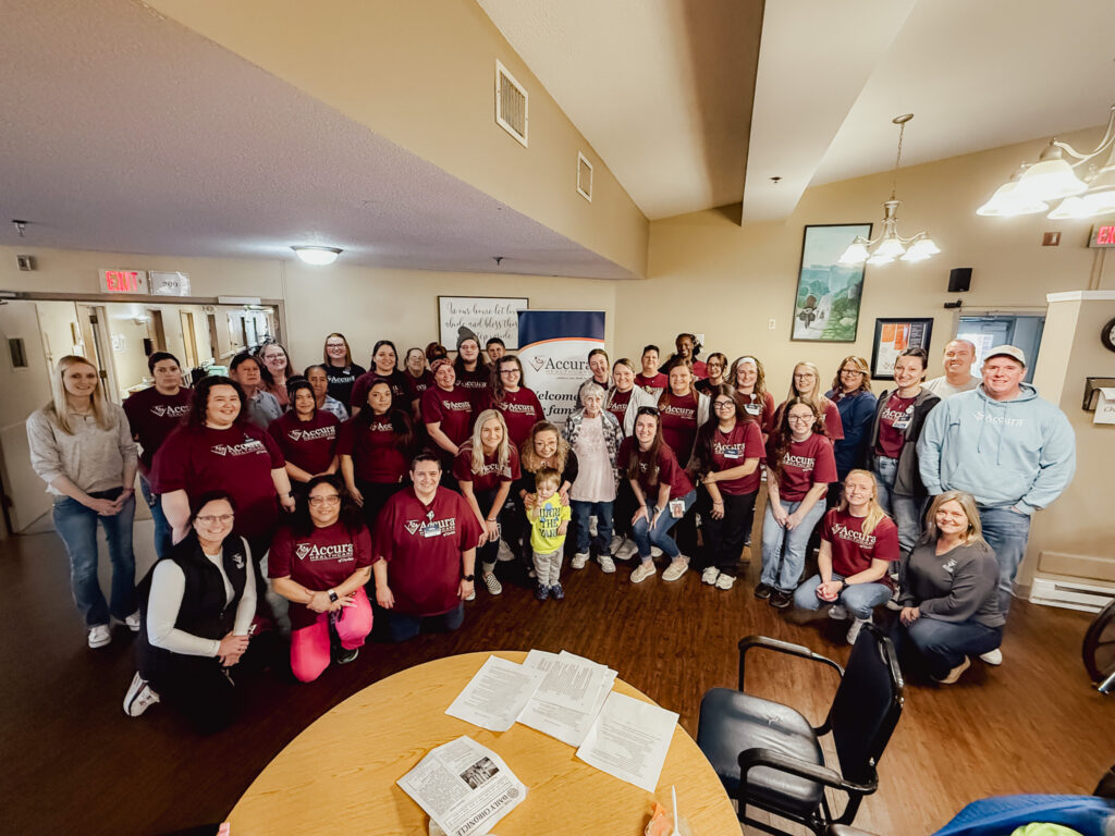 Accura HealthCare of South Des Moines team gathered for Accura HealthCare welcome celebration